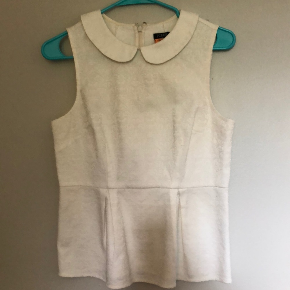 J. Crew Fitted Sleeveless Blouse with Collar